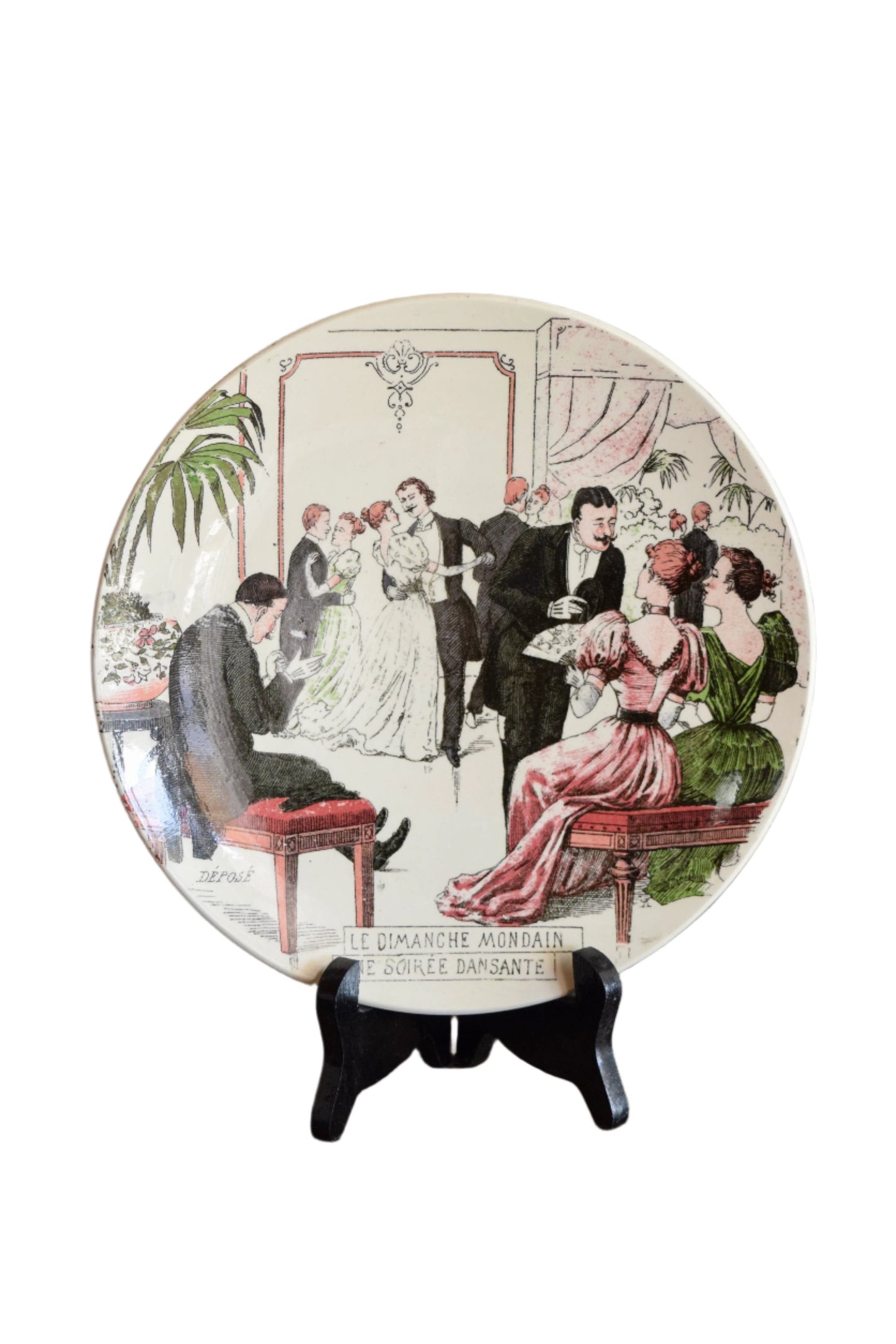 Boch Frères "Le Dimanche Mondain" Decorative Plate