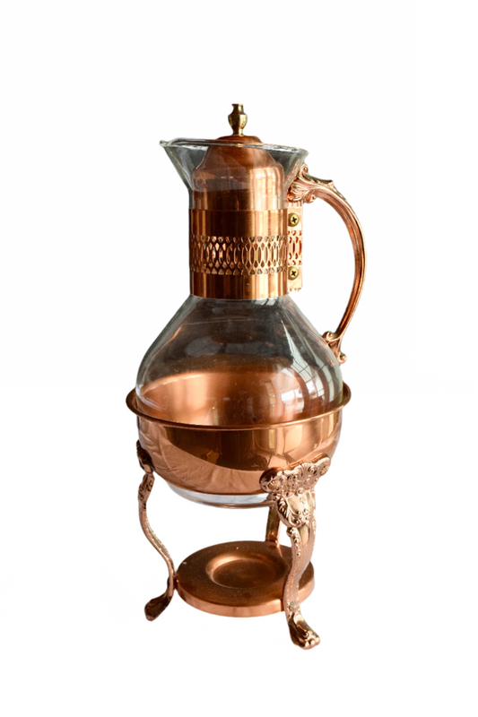 Princess House Copper and Glass Carafe Set