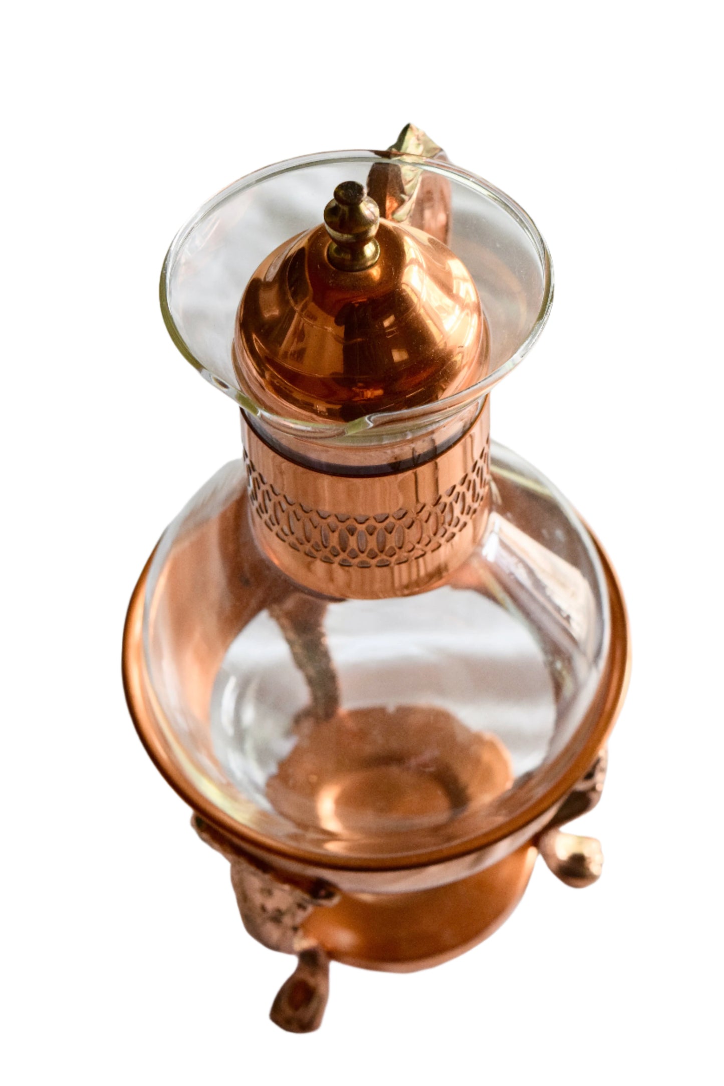 Princess House Copper and Glass Carafe Set