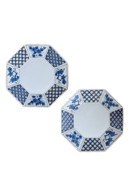 Japanese Octagon Plates (Pair)