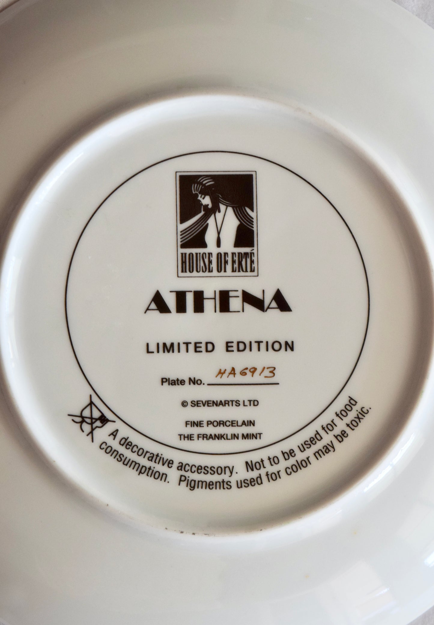 Erté "Athena" Limited Edition Plate
