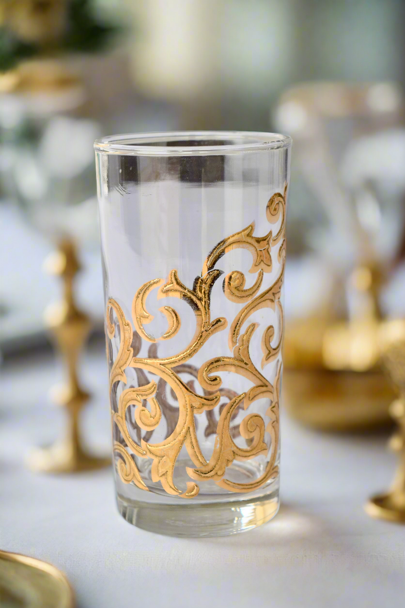 Gold Decorated 22k Highball Glass