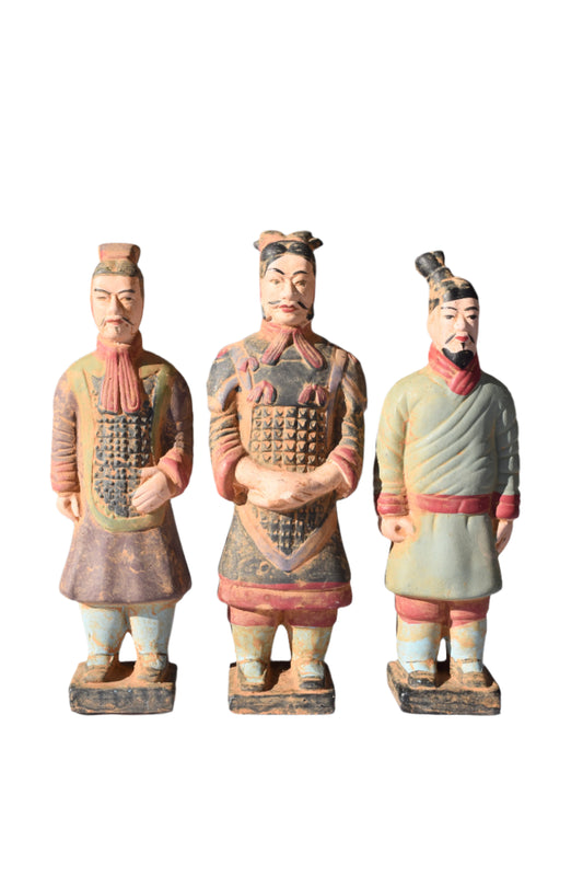 Chinese Terracotta Warrior Decorative Figures (Set of 3)