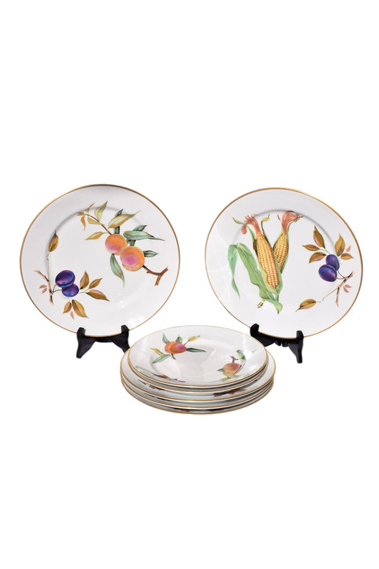 Royal Worcester Evesham Porcelain Plate Set