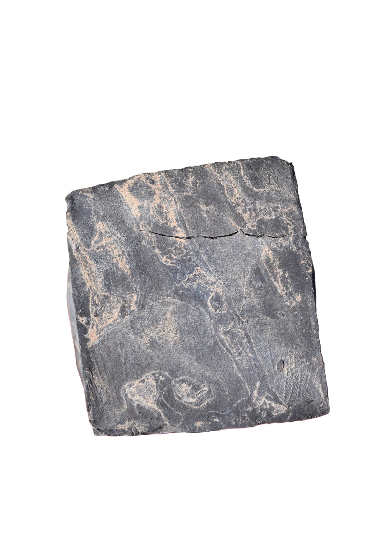 Kendyl's grey terracotta base of a Chinese warrior figure with a visible surface crack and rough texture